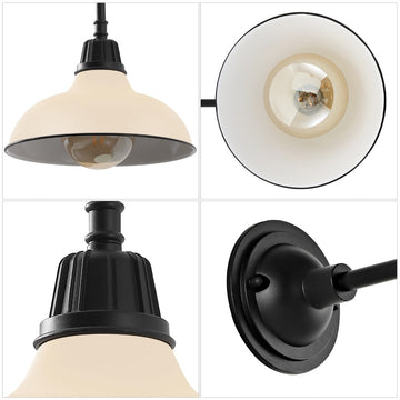 Aurora 12.25" Farmhouse Industrial Indoor/Outdoor Iron LED Gooseneck Arm Outdoor Sconce